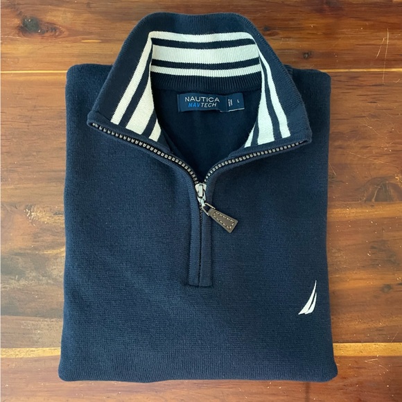 Like New | Nautica Navtech Quarter 1/4-Zip Mock Neck Pullover Sweater - Picture 11 of 13